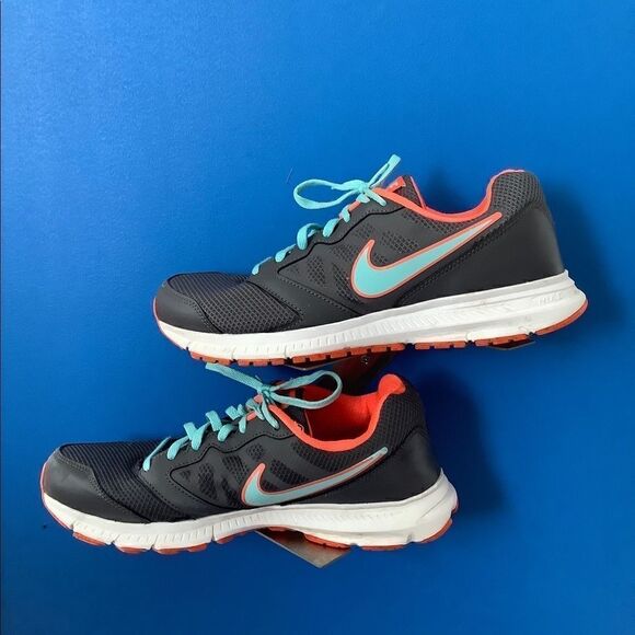 Nike Womens Downshifter Grey Blue Running Shoes - Picture 1 of 10